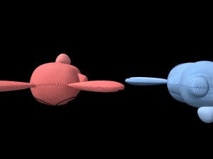 blue and pink bunny toys Modèle 3D
