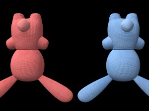 blue and pink bunny toys Modèle 3D