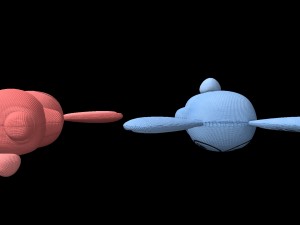 blue and pink bunny toys Modèle 3D