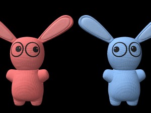 blue and pink bunny toys Modèle 3D