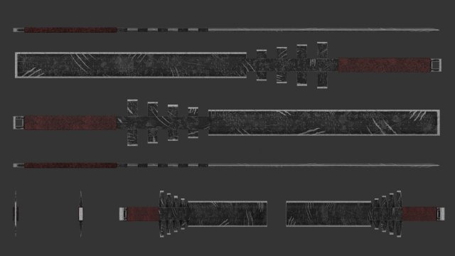 dark blade 3D Model .c4d .max .obj .3ds .fbx .stl .blend 