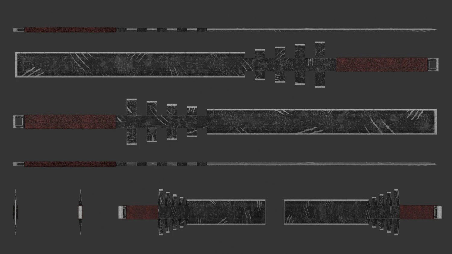 dark blade 3D Model .c4d .max .obj .3ds .fbx .stl .blend 