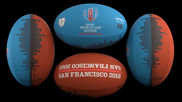 rwc sevens 2018 ball Model 3D .c4d .max .obj .3ds .fbx .stl .blend 