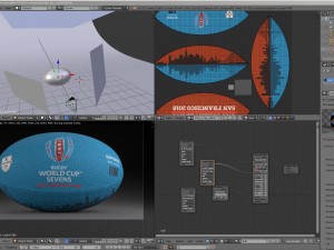 rwc sevens 2018 ball Model 3D