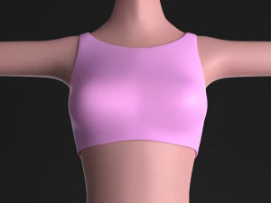 blue hair girl 3D Model