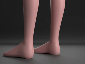 blue hair girl 3D Model