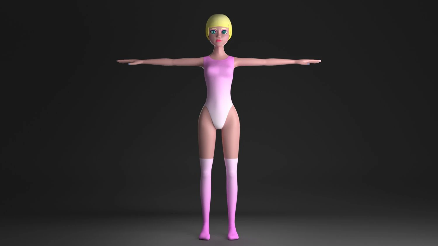 blonde girl 3D Model .c4d .max .obj .3ds .fbx .stl .blend