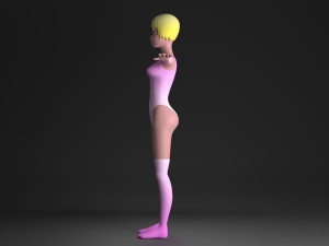 blonde girl Modelo 3D