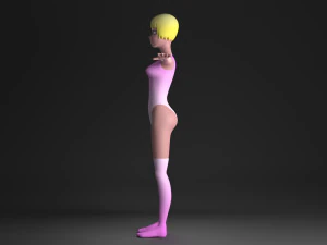 blonde girl 3D Model