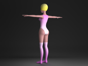 blonde girl Modelo 3D