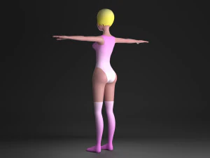 blonde girl 3D Model