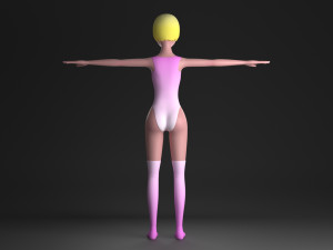blonde girl Modelo 3D