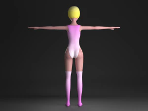 blonde girl 3D Model