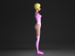 blonde girl Modelo 3D