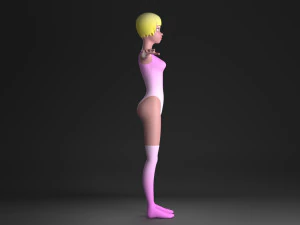 blonde girl 3D Model