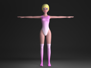 blonde girl Modelo 3D