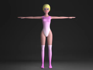 blonde girl 3D Model
