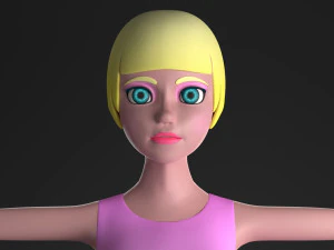 blonde girl 3D Model