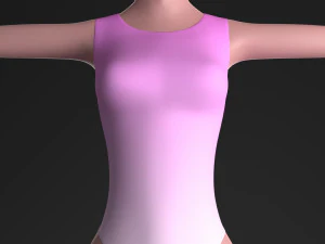 blonde girl 3D Model