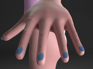 blonde girl 3D Model