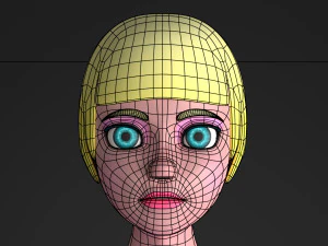 blonde girl 3D Model