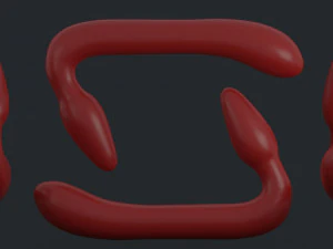 strapless strapon dildo 3D Model
