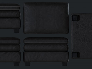 gleason chair ottoman damaged 3D Model