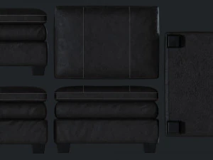gleason chair ottoman damaged 3D Model