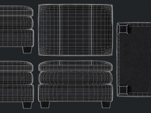 gleason chair ottoman damaged 3D Model