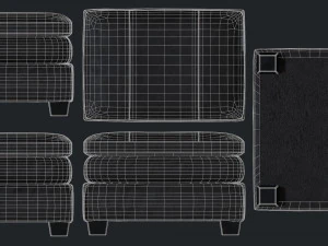 gleason chair ottoman damaged 3D Model