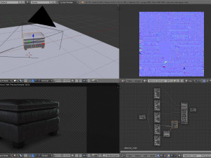 gleason chair ottoman damaged 3D Model