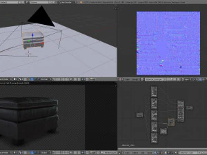 gleason chair ottoman damaged 3D Model