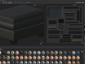 gleason chair ottoman damaged 3D Model