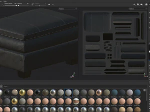 gleason chair ottoman damaged 3D Model