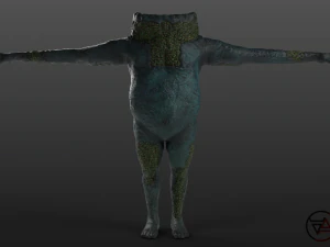 manusia katak bercakar Model 3D