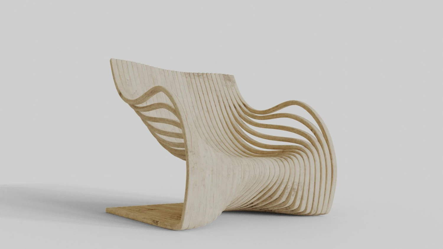 wood chair with curves 3D Model .c4d .max .obj .3ds .fbx .stl .blend 