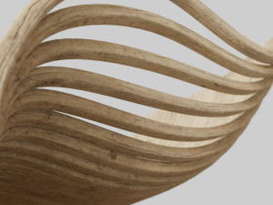 wood chair with curves 3D Model