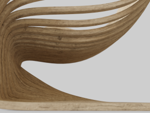wood chair with curves 3D Model