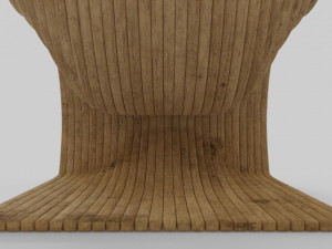 wood chair with curves 3D Model