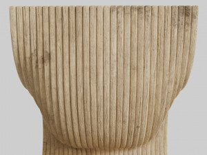 wood chair with curves 3D Model