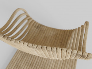 wood chair with curves 3D Model