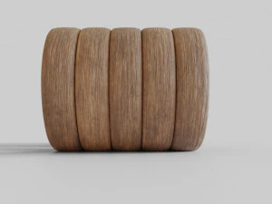 big wooden chair 3D Model