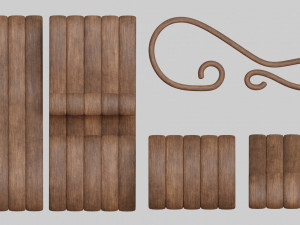 big wooden chair Model 3D