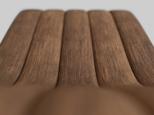 big wooden chair Model 3D