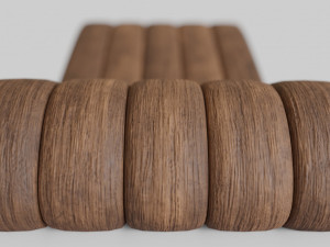 big wooden chair Model 3D