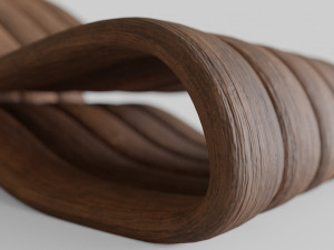 big wooden chair Model 3D