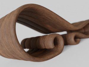 big wooden chair Model 3D