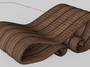 big wooden chair Model 3D