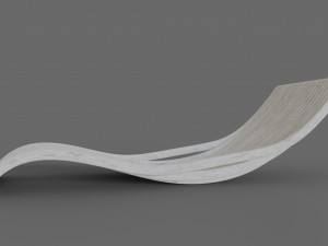 white wooden lounger 3D Model