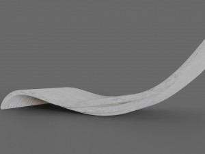 white wooden lounger 3D Model
